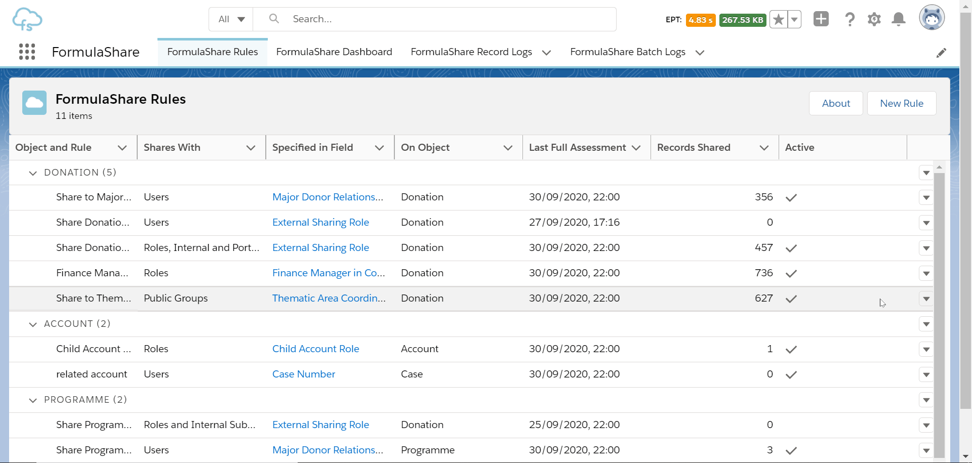 Loading Report from Rule